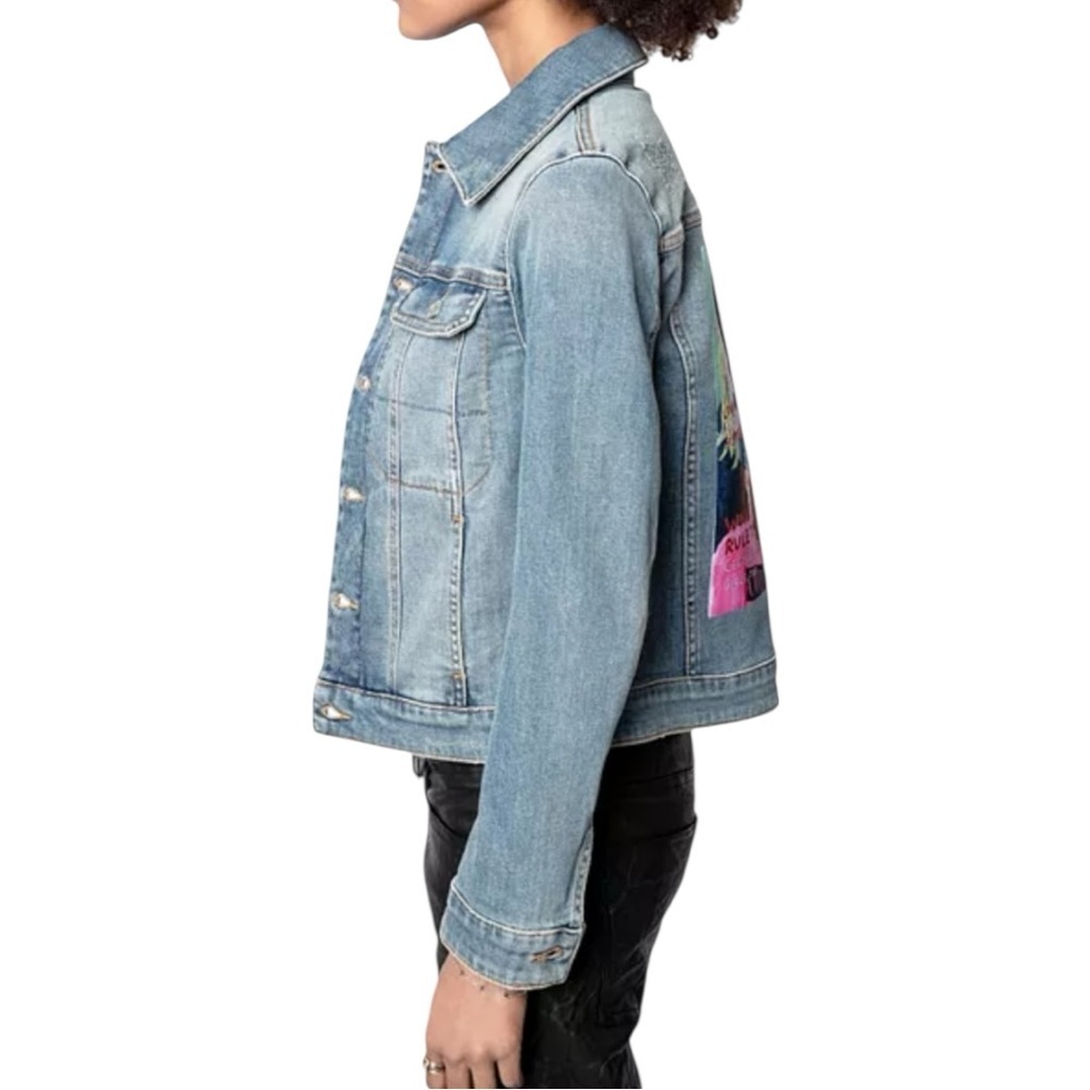 Zadig & Voltaire Kioky Band of Sisters Blue Denim Jacket
Size XS - Picture 3 of 16